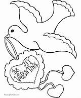 Coloring Valentines Valentine Pages Printable Dove Happy Hearts Sheets Cute Kids Color Sheet Heart Printing Print Cards Birds Help Raisingourkids sketch template