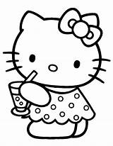 Cute Coloring Pages Kitty Hello Kids sketch template