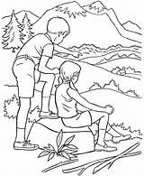 Coloring Pages Summer Kids Hiking Park Parks State Go Print Sheets Nature Season National Printables Seasons Arbor Printable Colouring Usa sketch template