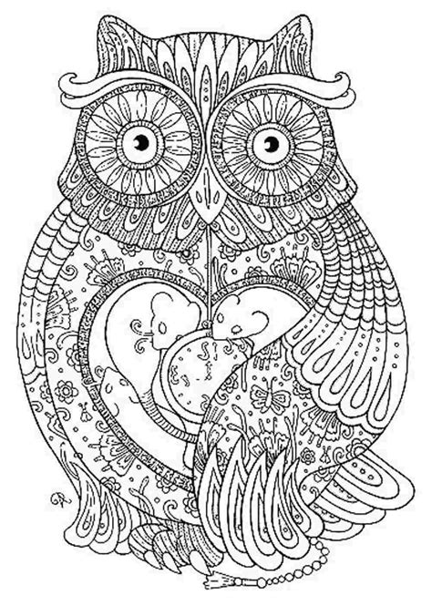 hard owl coloring pages  getdrawings