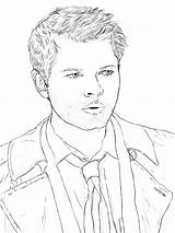 Supernatural Castiel Desenho Dean Colorings Sobrenatural Ackles Lineart Diabla sketch template