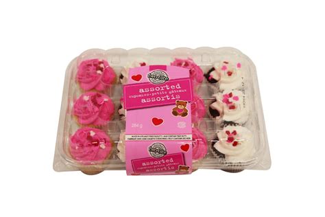two bite® mini iced vanilla and chocolate cupcakes valentine 12ct