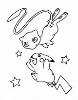 Pokemon Coloring Pages Mew Pikachu Printable Color Cute Picgifs Unicorn sketch template