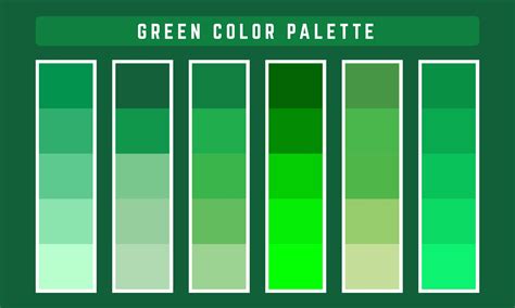 green color palette vector art icons  graphics