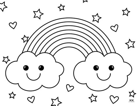 black  white drawing   clouds  rainbows