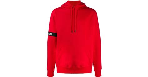 daily paper hoodie met logostreep  het rood voor heren lyst nl