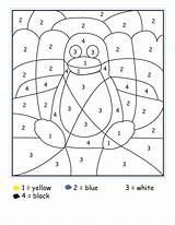 Number Color Numbers Coloring Printable Sheets Kids Easy Winter Penguin Pages Activity Ages Template Funnycrafts Via sketch template