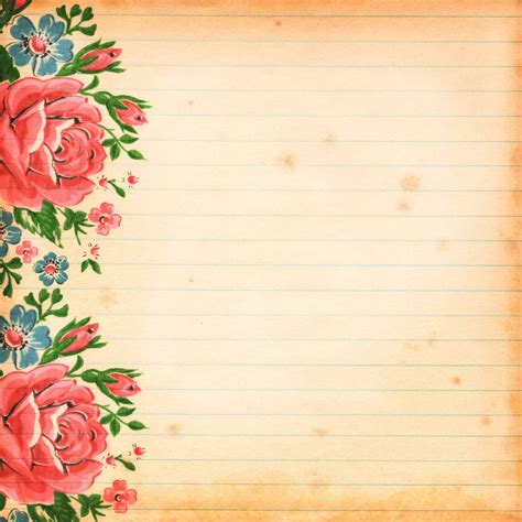 vintage floral digital scrapbooking paper  fptfy   pretty