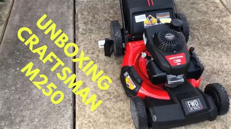 unboxing craftsman  lawn mower  honda engine  propelled youtube