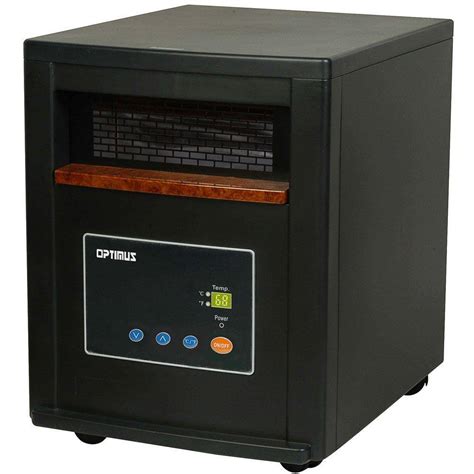 optimus  watt quartz infrared heater  remote   home depot