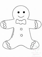 Christmas Gingerbread Man Template Large Coloring Related sketch template