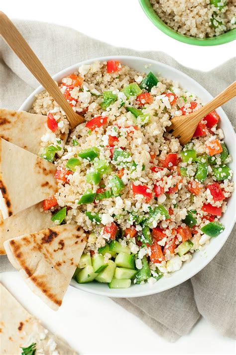 greek quinoa bowls healthy vegetarian grain bowls peas  crayons