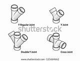 Pipe Pvc Fittings Fitting Stock Selection Joints Isometric Vector Jointed Double Shutterstock Sketch Template sketch template