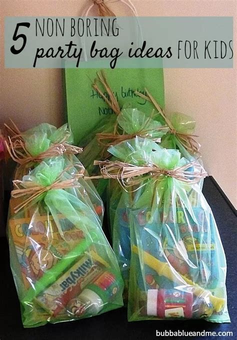fun party bag ideas   year olds  love bubbablue
