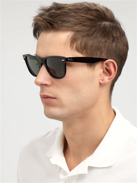 ray ban classic wayfarer sunglasses in black for men lyst