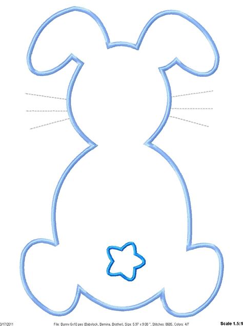 bunny rabbit tail outline easter bunny rabbit