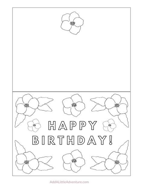 printable birthday cards paper trail design foldable birthday