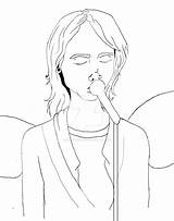 Cobain Kurt Pages Template Outline sketch template