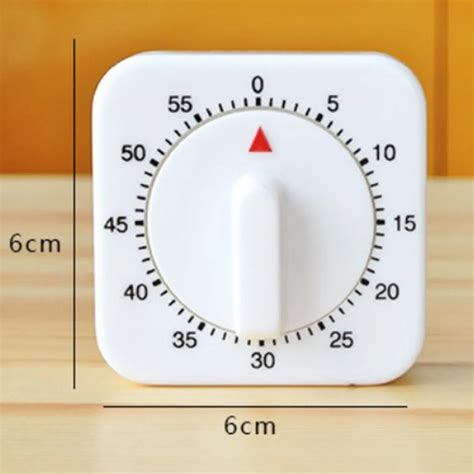 alarm reminder timer tools  minutes kitchen timer count  white square mechanical timer