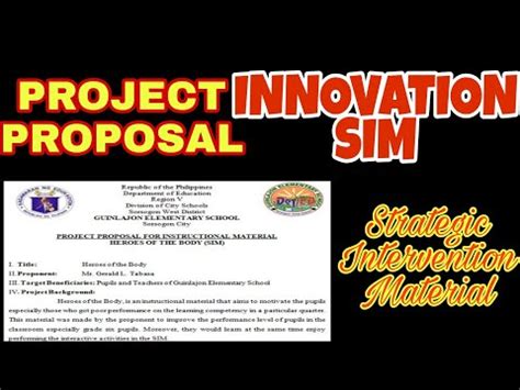 sample project proposal  innovation  school youtube