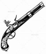 Pistol Flintlock Musket Gun Pirates Pistolets Pistolet Dessin Pistola Revolver Tatouage Clipartmag Piraten Sparrow sketch template