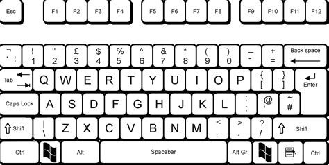 printable blank qwerty keyboard template printable templates