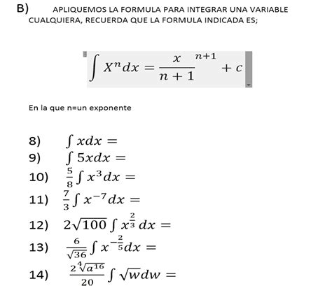 calculo integral integrales inmediatas  definicion de integral de una funcion