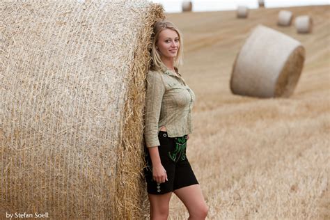 carisha girl model the field nature hay blonde hair hd wallpaper