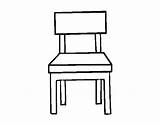 Chair Coloring Dining Coloringcrew sketch template