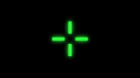 green crosshair cursor