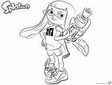 Splatoon Coloring Inkling Pages Girl Draw Printable Color Kids Print sketch template