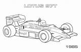F1 Classic Coloring Cars Pages Car Lotus sketch template