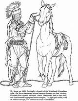 Coloring Native Pferd Indian Dover Winnebago Indien Horses Coloriages Cheval Publ sketch template