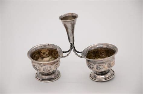 zoutstrooier  zilver israel eerste helft  eeuw catawiki