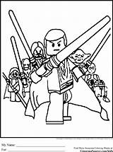 Coloring Pages Wars Lego Star Jedi Kids Printable Luke Skywalker Color War Colouring Starwars Ausmalbilder Clipart Ginormasource Sheets Print Printables sketch template