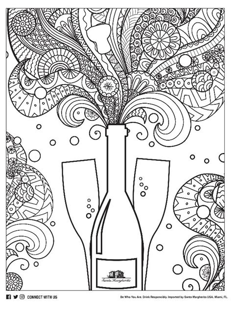 adult coloring pages inspired  wine rural mom