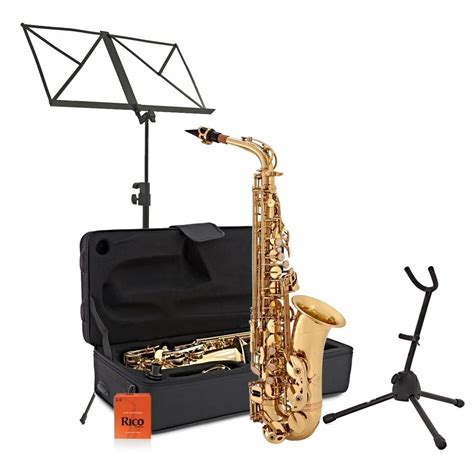 alto saxophone complete package gold  gearmusic