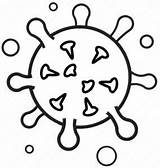 Covid Corona Clipart Coronavirus Germs Teaching Drawing Kids sketch template