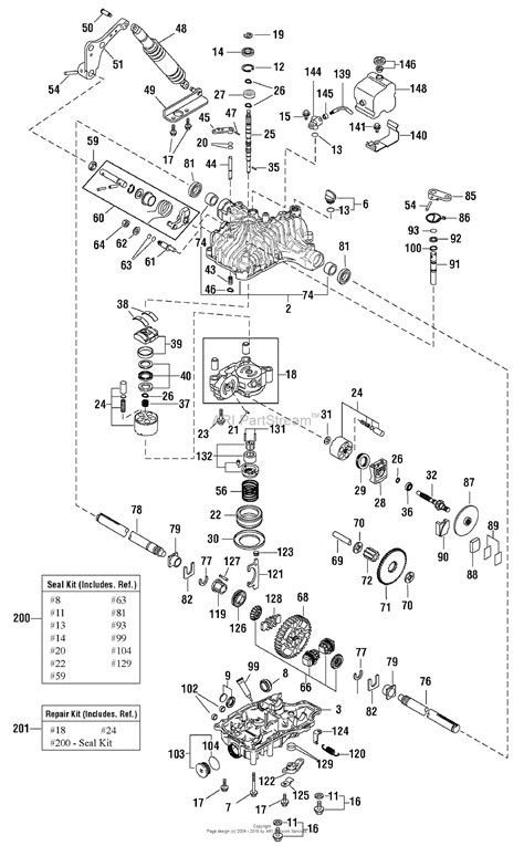 snapper   yt   gross hp hydro drive rmo tractor lt series parts diagram