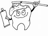 Coloring Dental Tablero Seleccionar Pages Hygiene sketch template