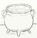 Cauldron Caldero Dibujo Witches Feltmagnet Handles sketch template
