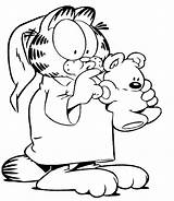 Garfield Kartun Belajar Mewarnai Buku sketch template