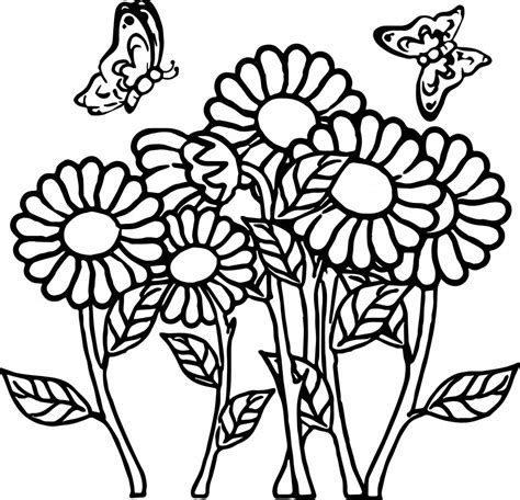 butterfly flower coloring page wecoloringpagecom