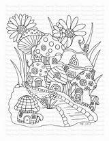 Mushroom Steph sketch template