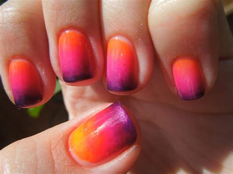 pretty  polish florida sunset nails sunset nails nails gradient