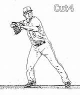 Coloring Pages Baseball Sox Red Drawing Blue Jays Curry Stephen Yankees Player Printable Cabrera Miguel Toronto Jersey Line Pitcher Print sketch template