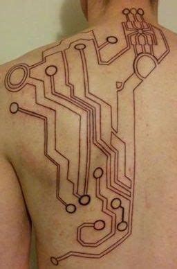 awesome circuit patterns    node   base   circuit tattoo