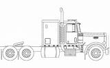 Truck Wheeler 18 Dxf  3axis Vector Coloring Peterbilt Drawing Pages Trucks Tractor Cad Wooden Autocad Type Size sketch template