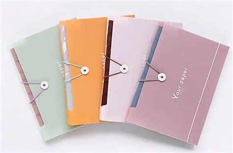 size plain decorative multi pocket plastic file folders holder