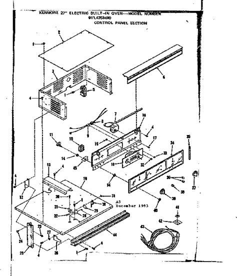 kenmore oven kenmore oven parts diagram